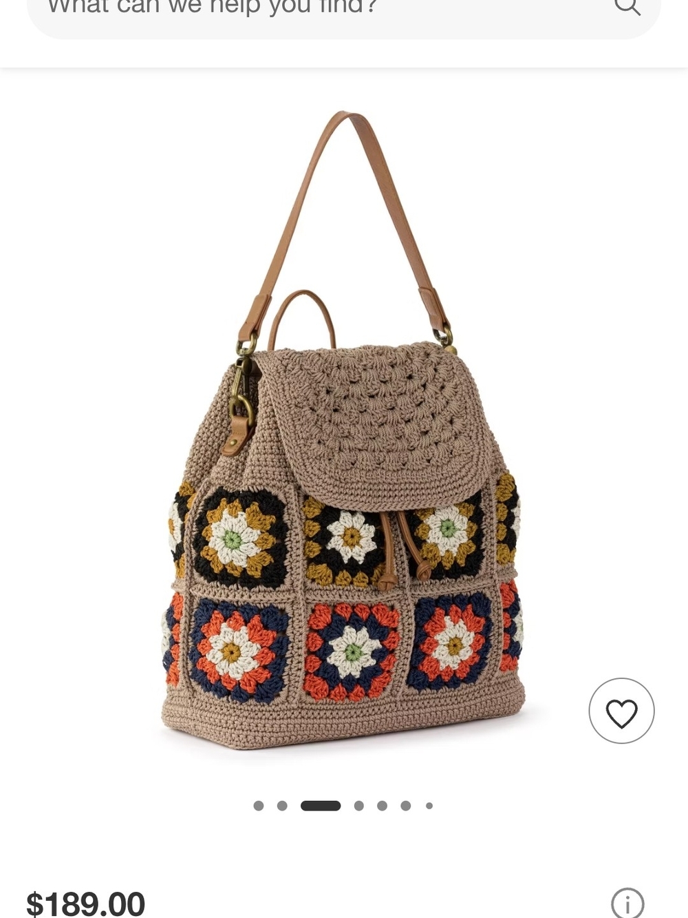 The Sak, Sayulita Crochet Flap Backpack Sand Neutral Patch, Medium - Picture 2 of 15
